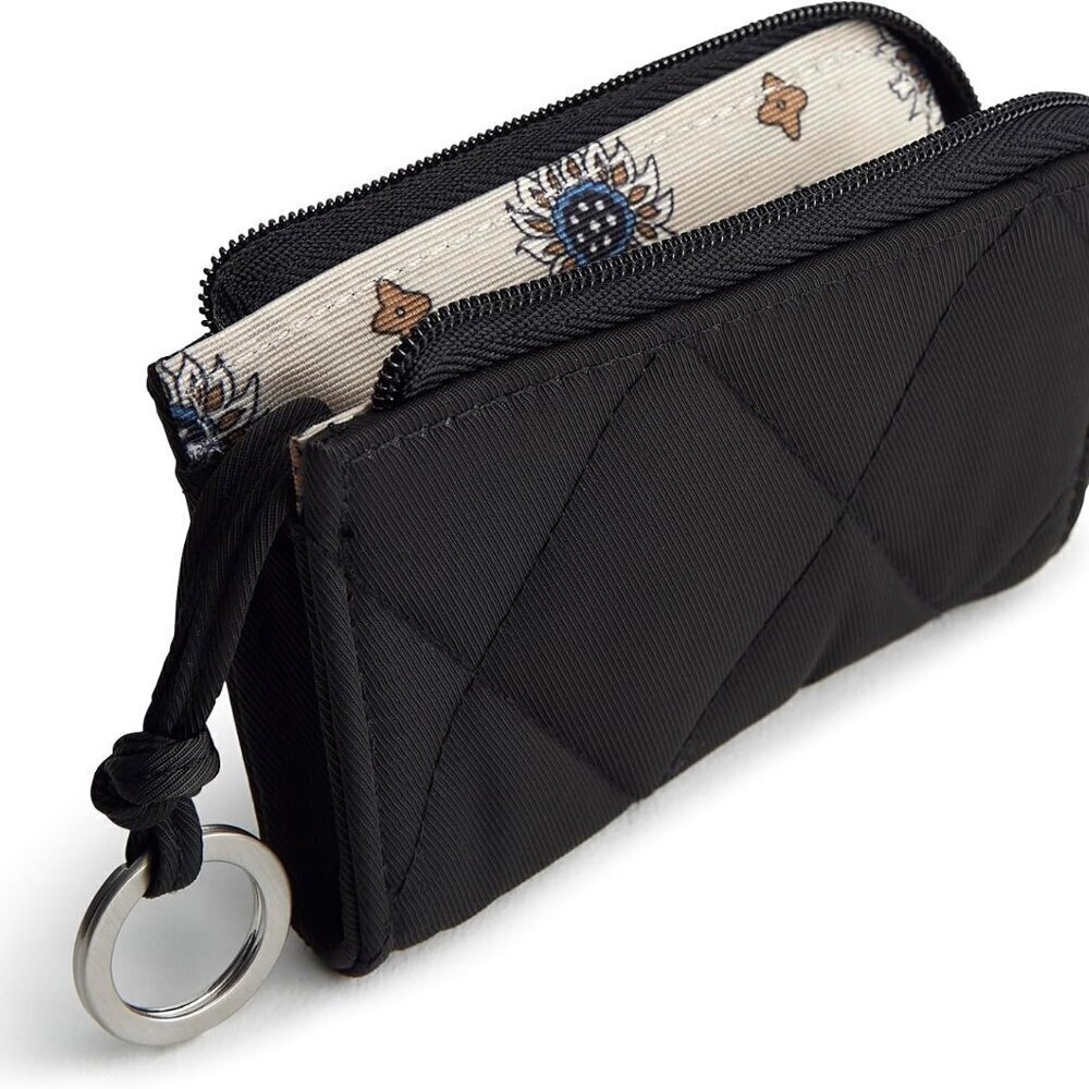 Women's Performance Twill Zip Card Pouch Polyester Compact Wallet Organizer - Picture 2 of 3